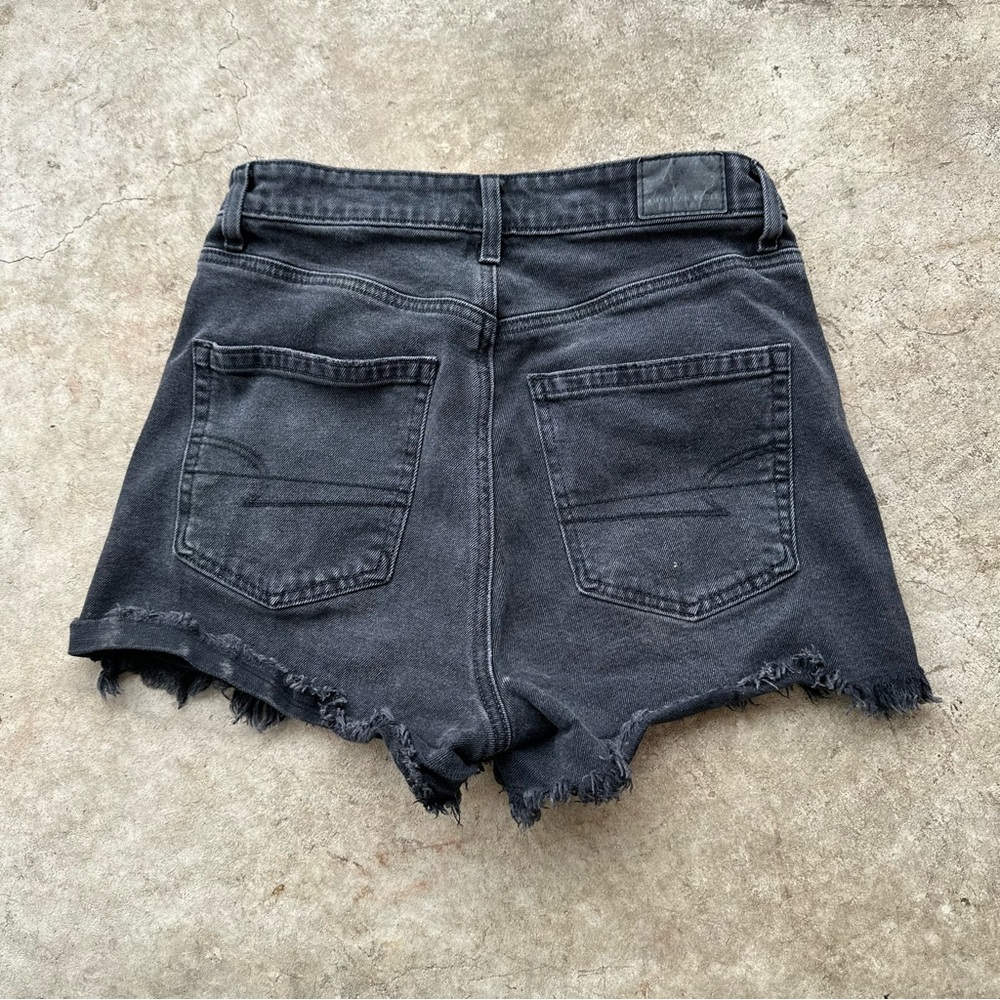 American Eagle Shorts Womens 4 Highest Rise 90s Boyfriend Black Jean Denim - Picture 2 of 8